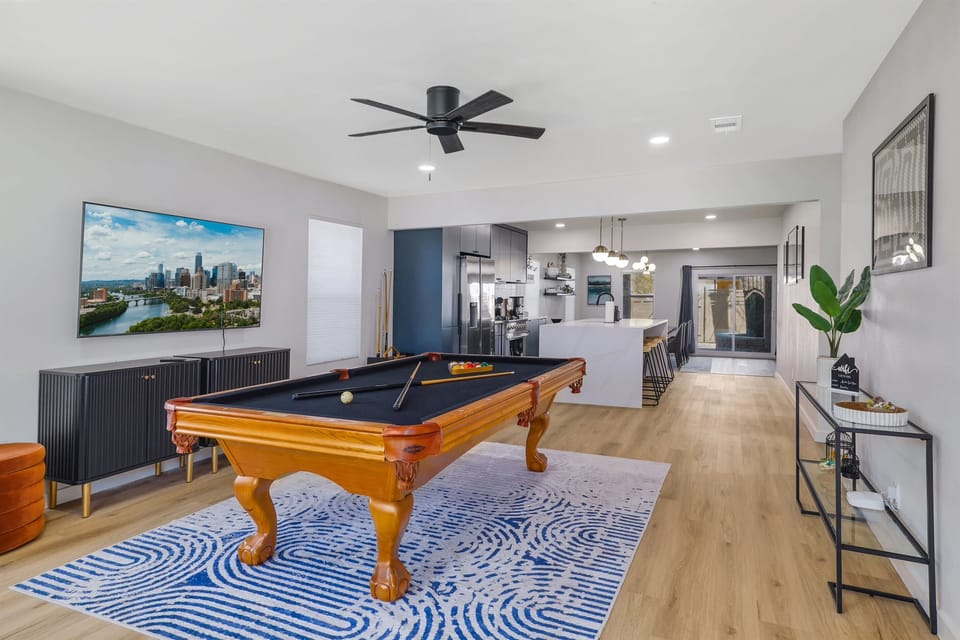 There's plenty of entertainment on both floors. Shoot some pool or make your way to the upper-floor game room.