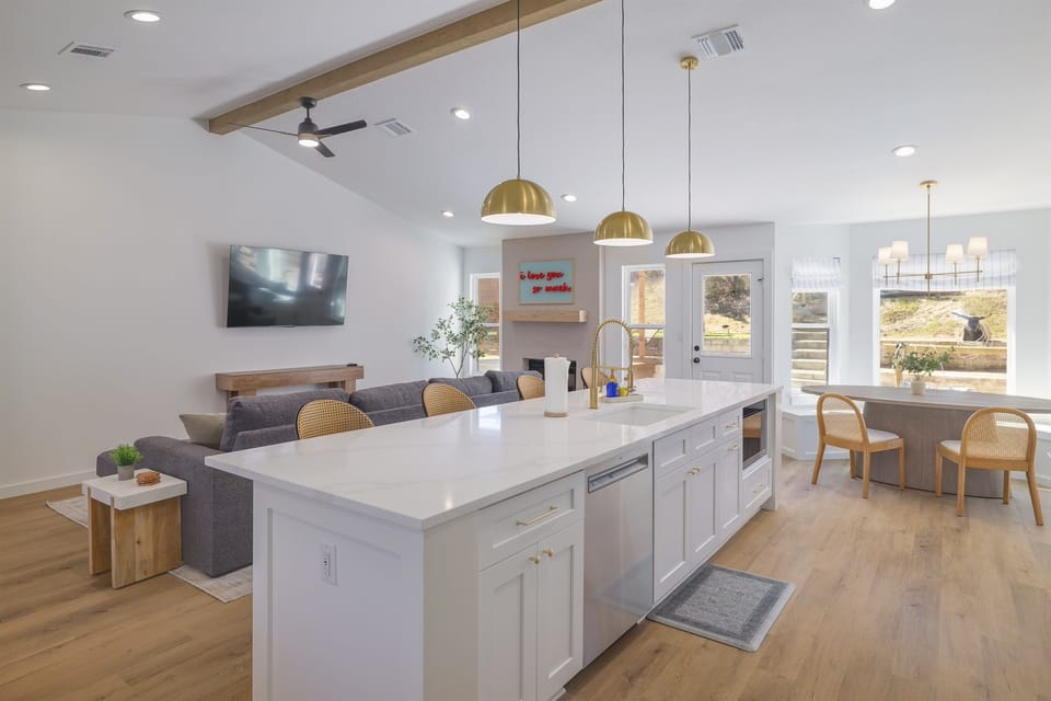 Open concept kitchen and living space