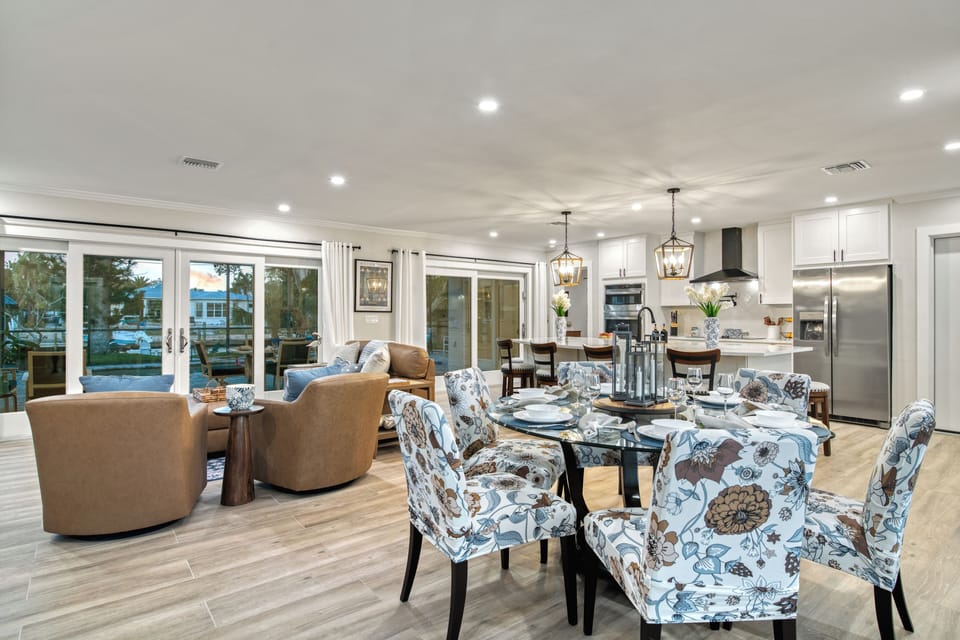 The main living area with with Kitchen, Dining and Living room.