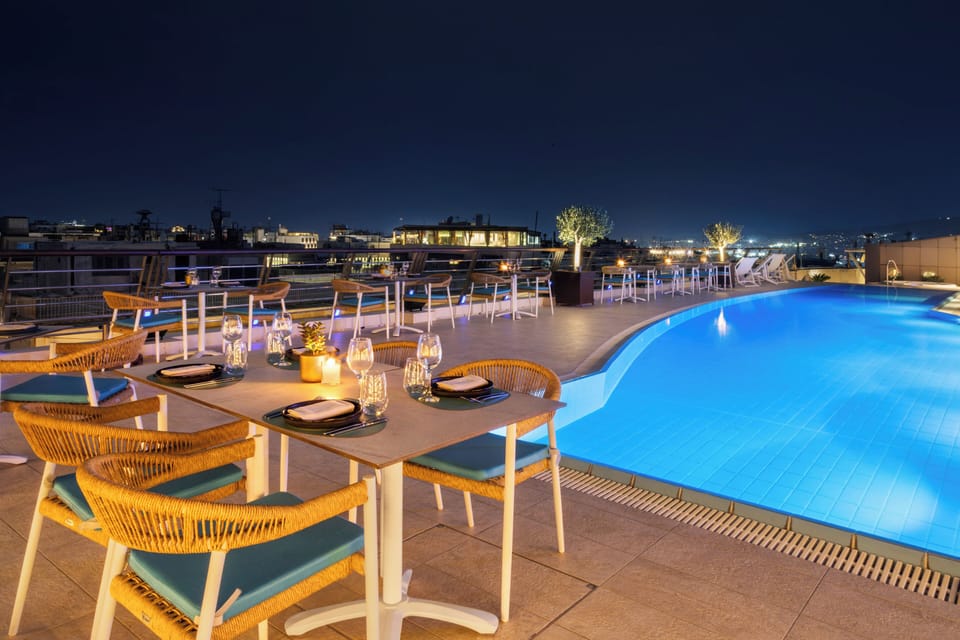 Seasonal outdoor pool, open 10 AM to 6 PM, pool umbrellas, sun loungers
