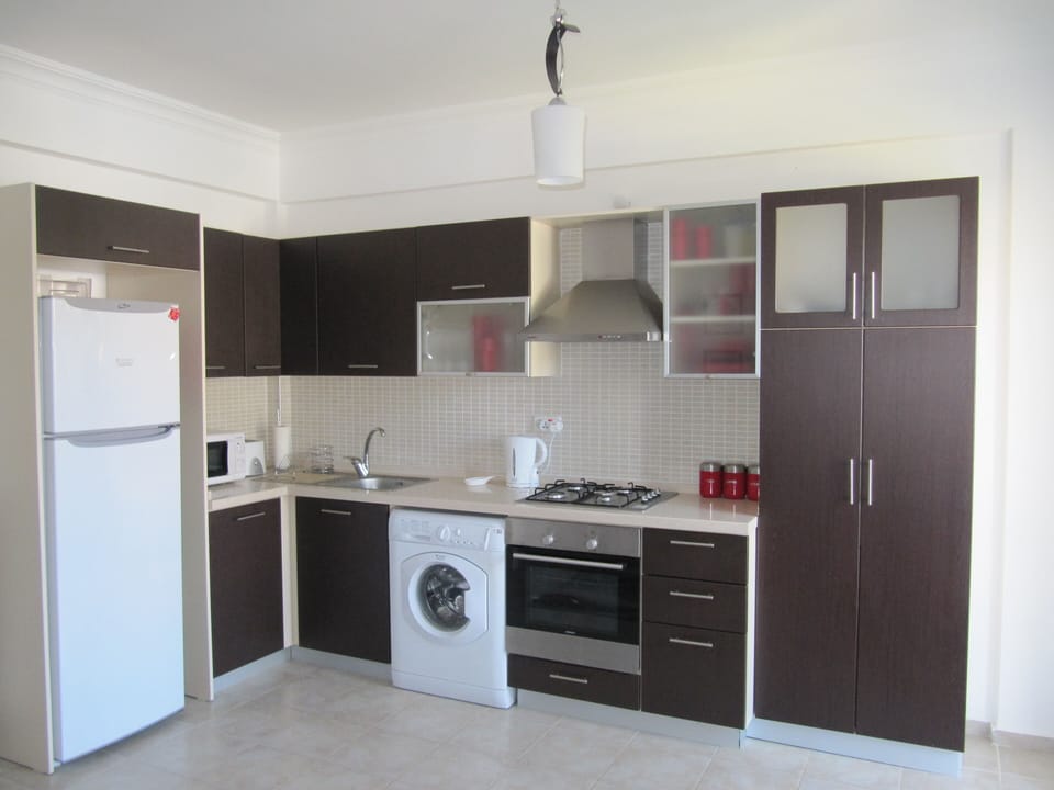 Kitchen - fridge/freezer, microwave, kettle, toaster, hob/oven, washing machine