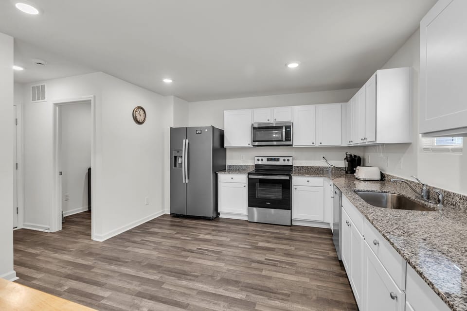 Indoors, Floor, Flooring, Kitchen, Appliance