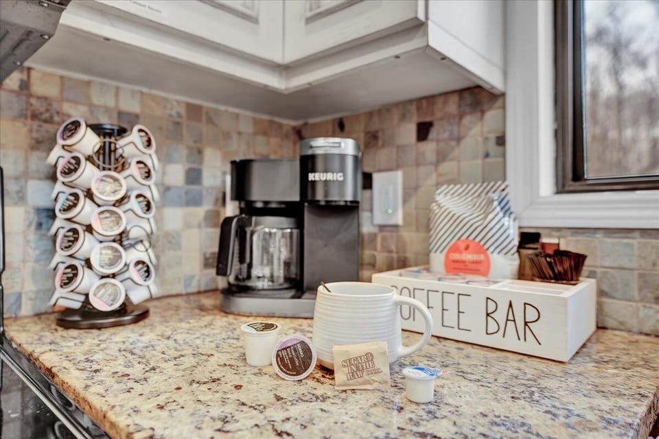 Stocked coffee bar