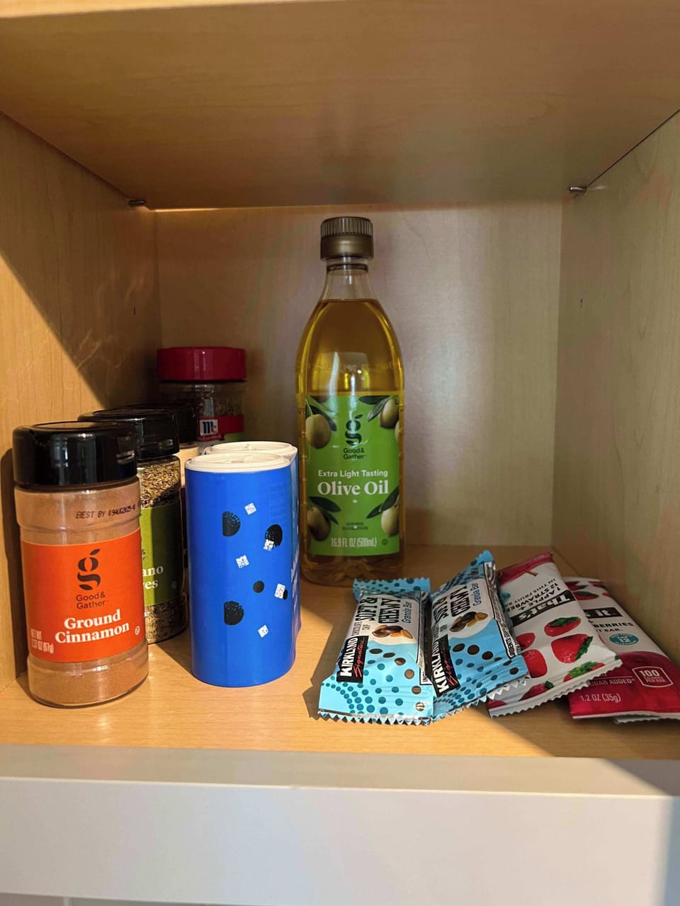 View of the pantry staples