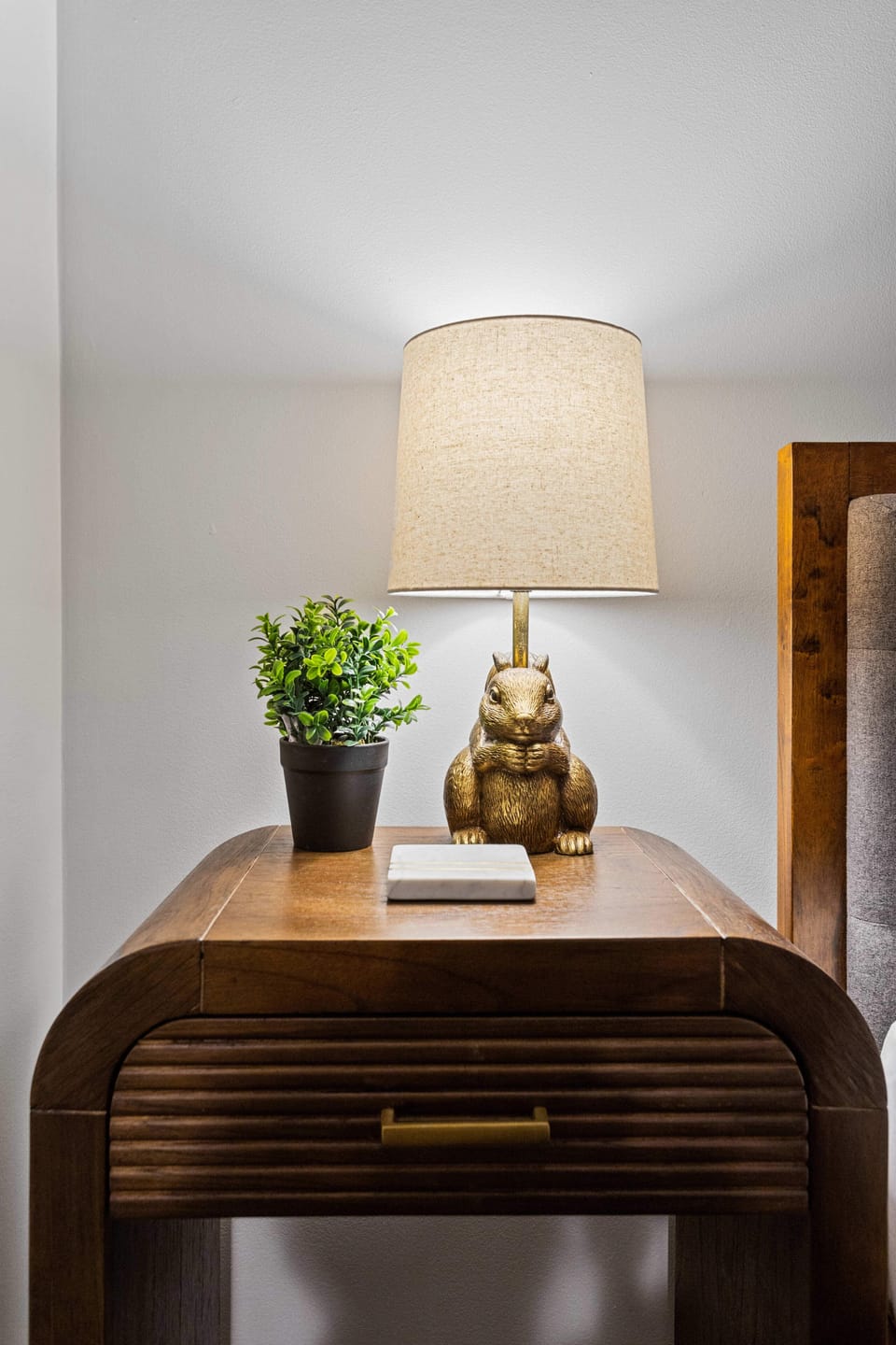 Beautiful details in guest bedroom.