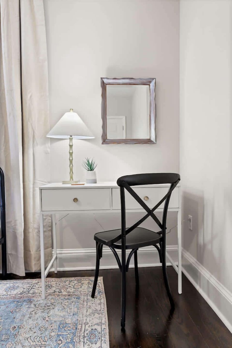 This work from home area is located off of bedroom two. 