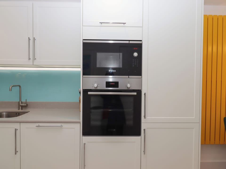 Fridge, microwave, dishwasher, toaster