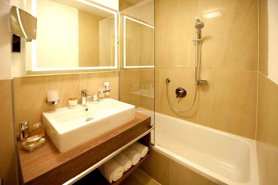 Hair dryer, towels