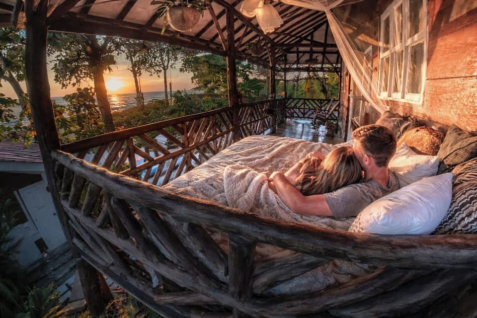 Our day bed on the balcony with romantic atmosphere and amazing sunsets.  Send this to your partner.
