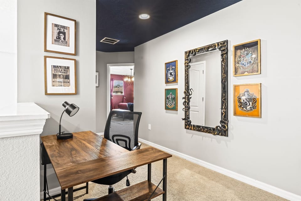 When work calls, we have a desk ready for you in the loft.