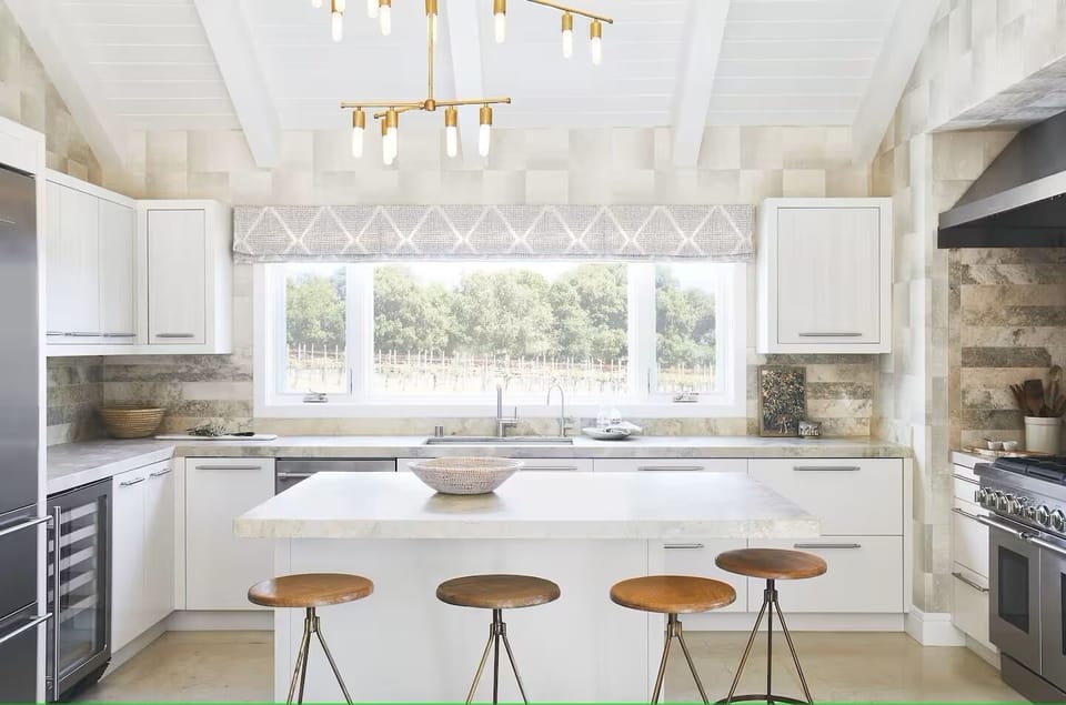 The heart of the home, with vineyard views to stir the soul.