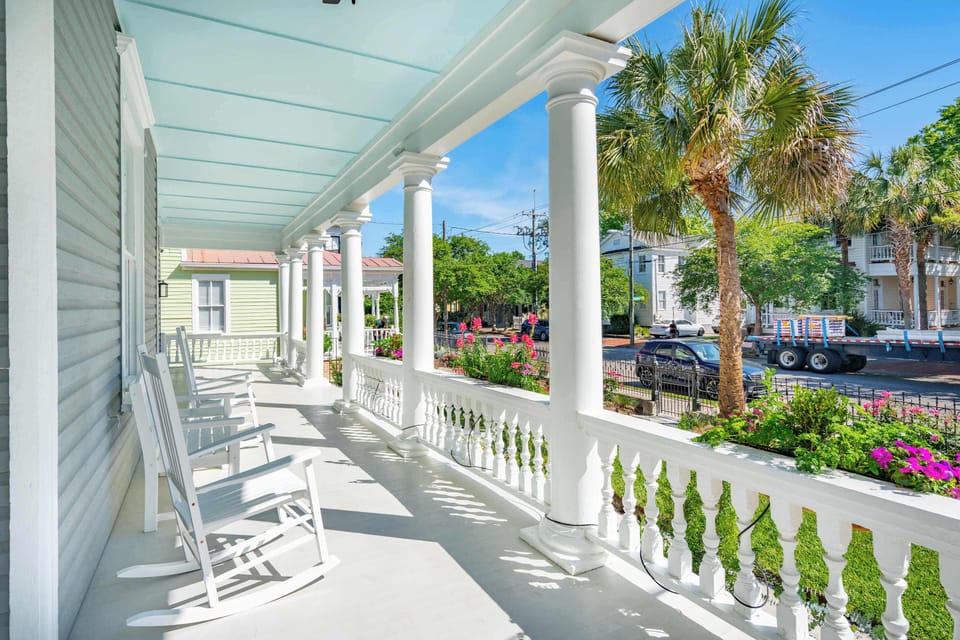 This apartment is on the first floor at the front of this large Victorian home.
