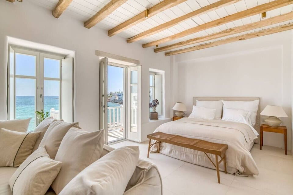 Bed and sea view