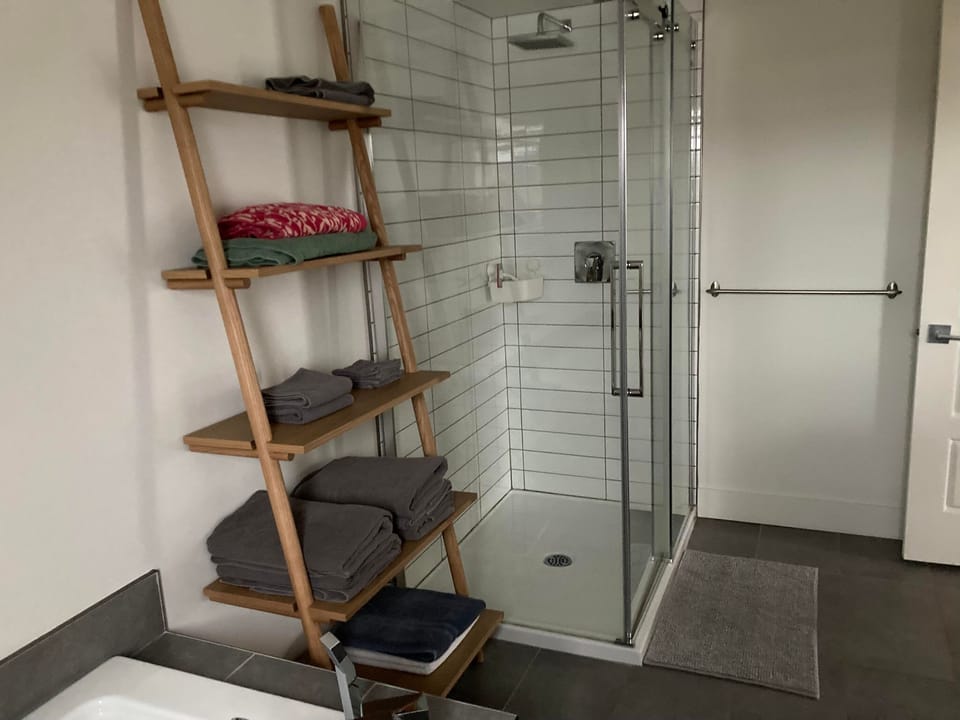 Salle de bain avec bain-douche
