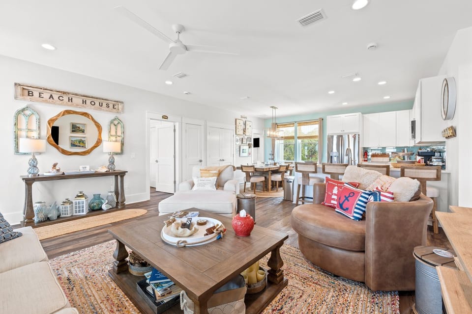 Open Living/Kitchen Dining Area