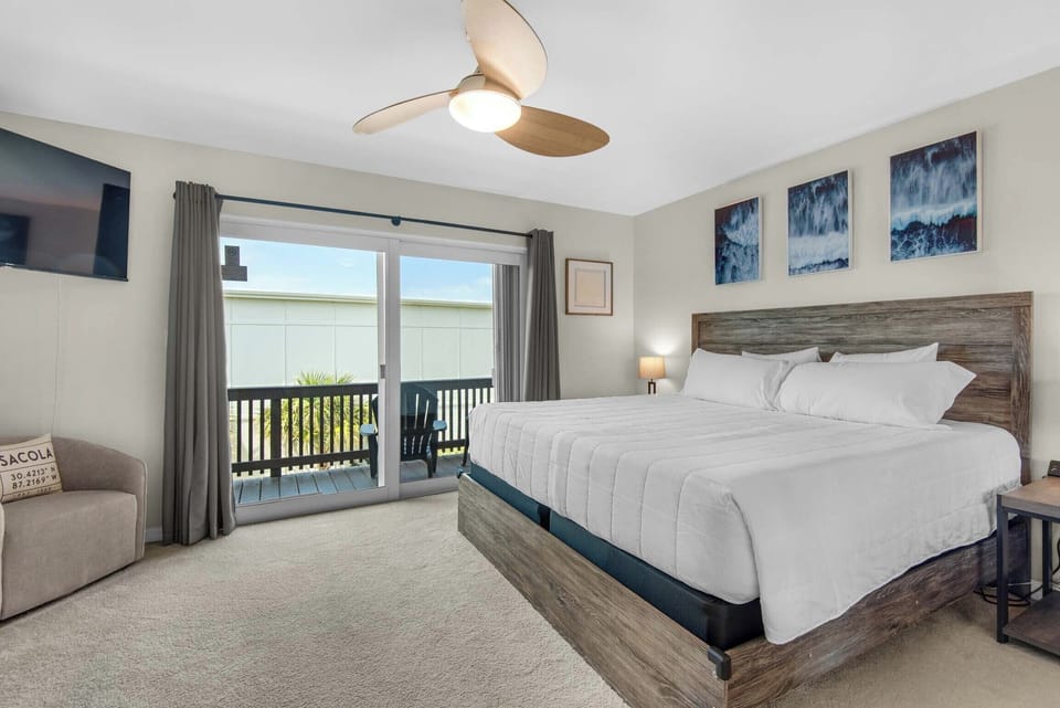 Master bedroom with private balcony