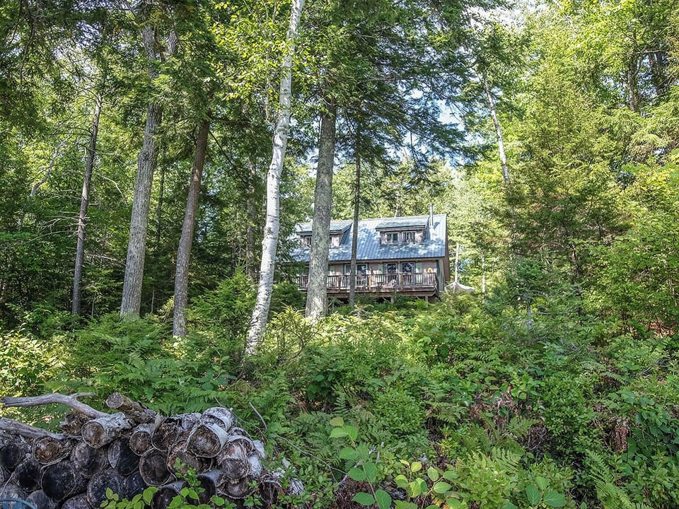 View from the dock of the cottage.  The cottage sits back from the water about 100 feet