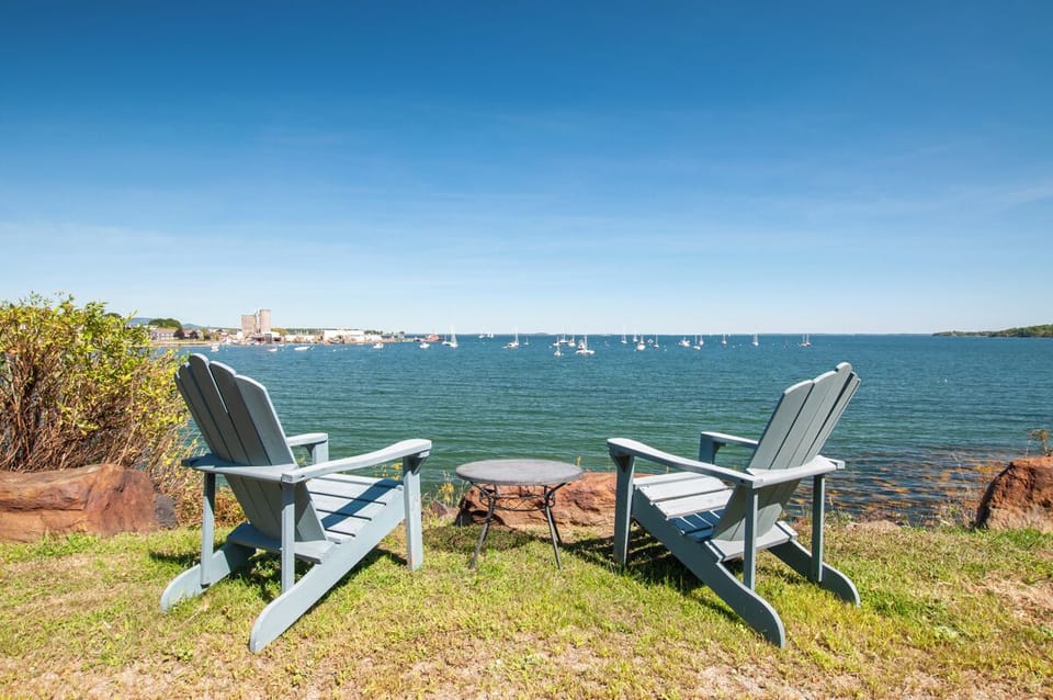 A lovely spot just across the way to enjoy the Rockport Harbor