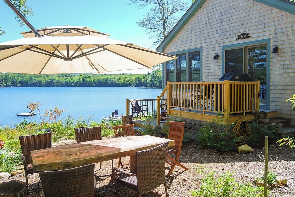 Side yard and outside dining