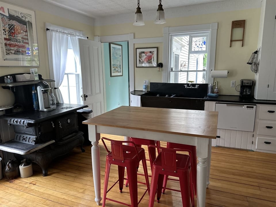 Kitchen. Door to Barn Apartment is to the left