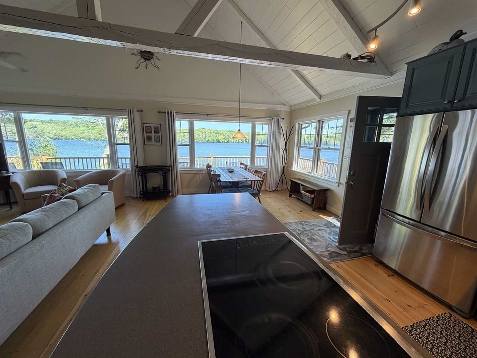 Moondance Cottage offers expansive views of Lermond Pond