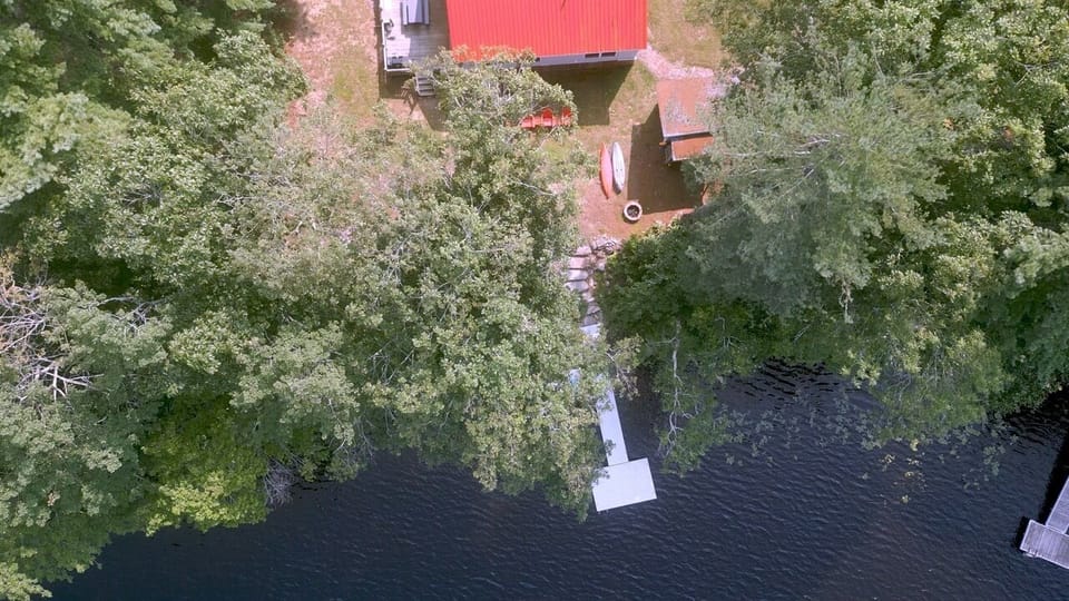Drone shot of the dock