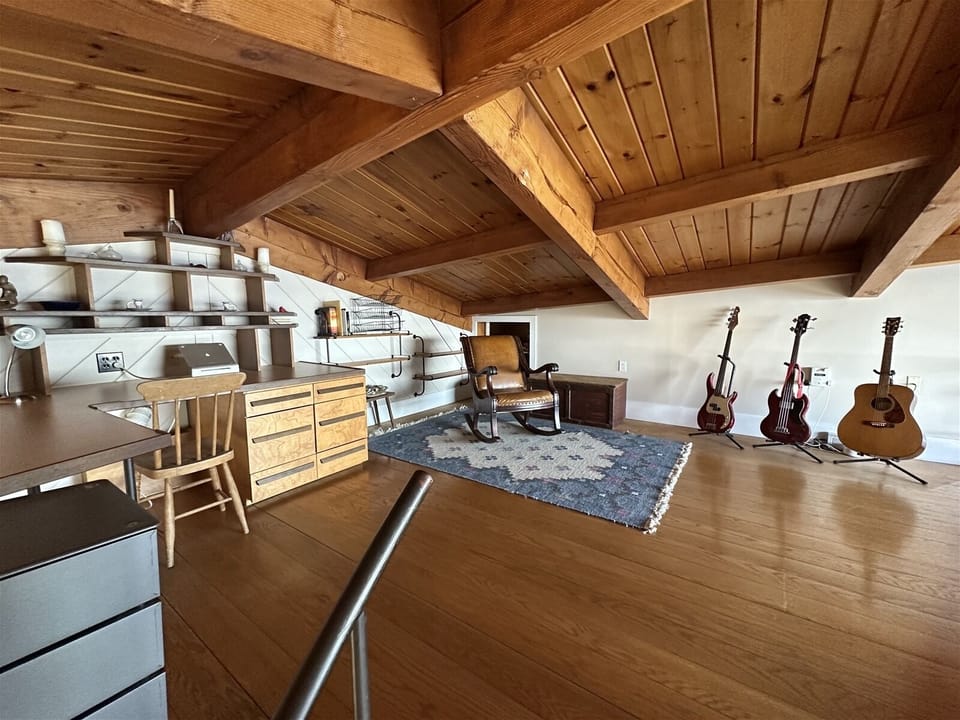Loft space with deck