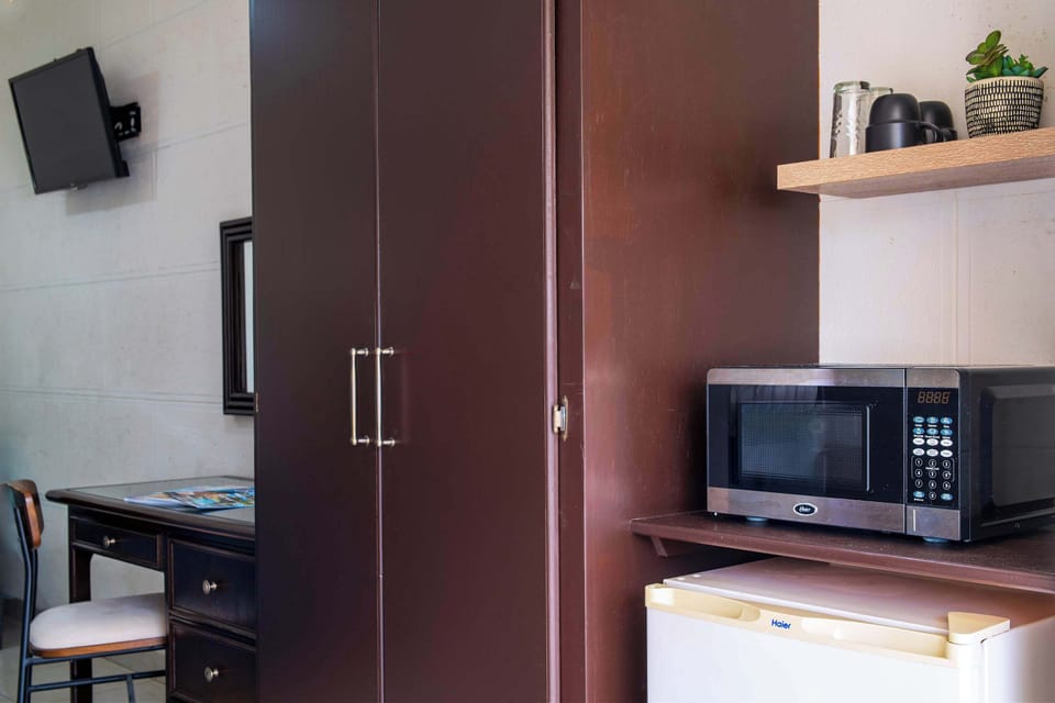Your in-room amenities await! Microwave, fridge & more.