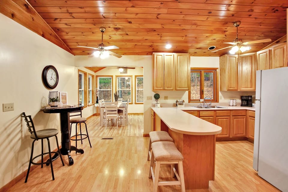 Gather in the kitchen and dining room