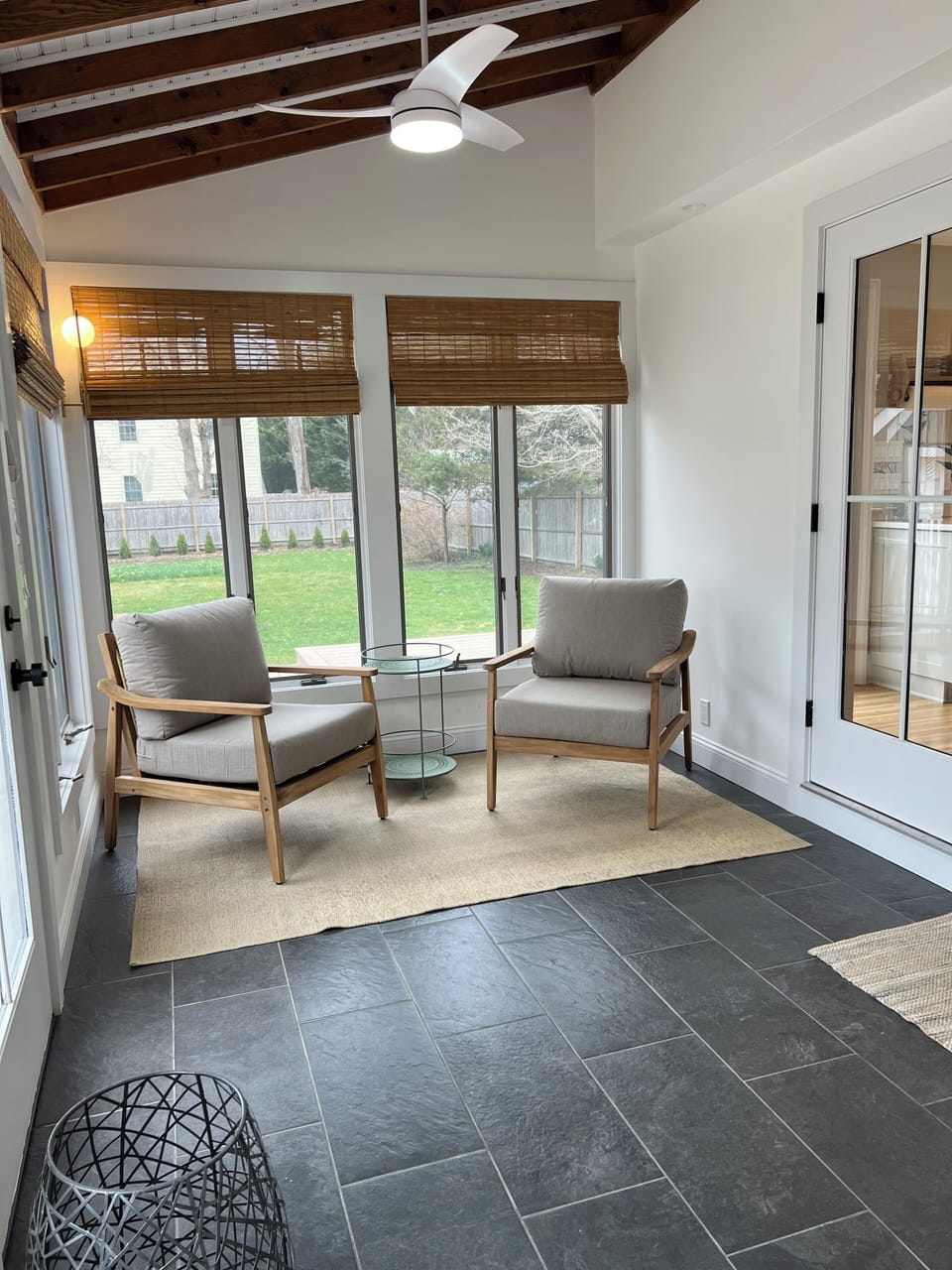 Sun porch and side entrance
