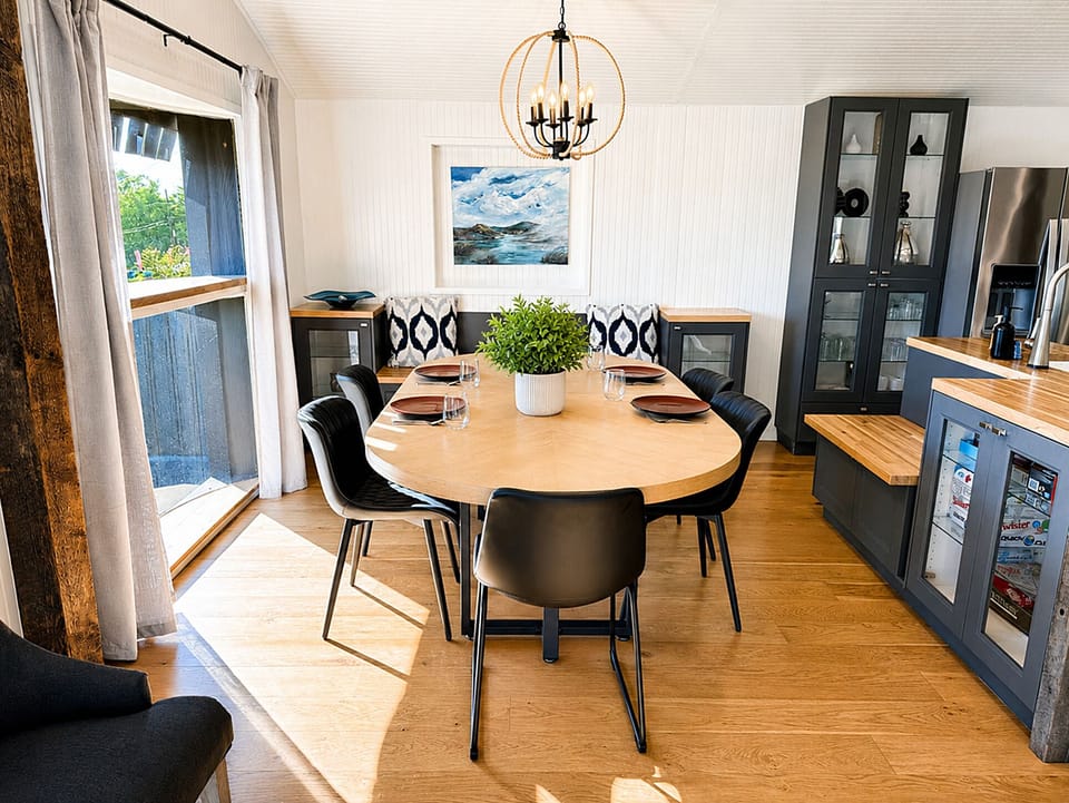 This large table is great for meals or game night!