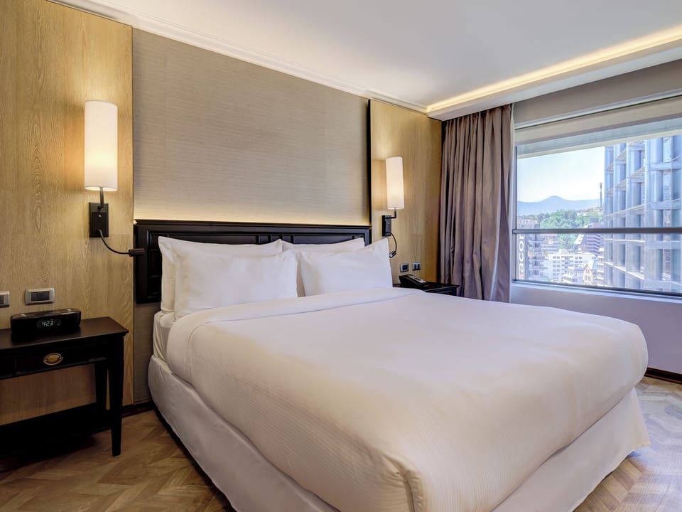 Premium bedding, down comforters, pillowtop beds, minibar
