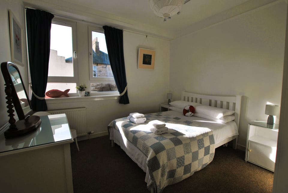 The double bedroom has plenty of storage
