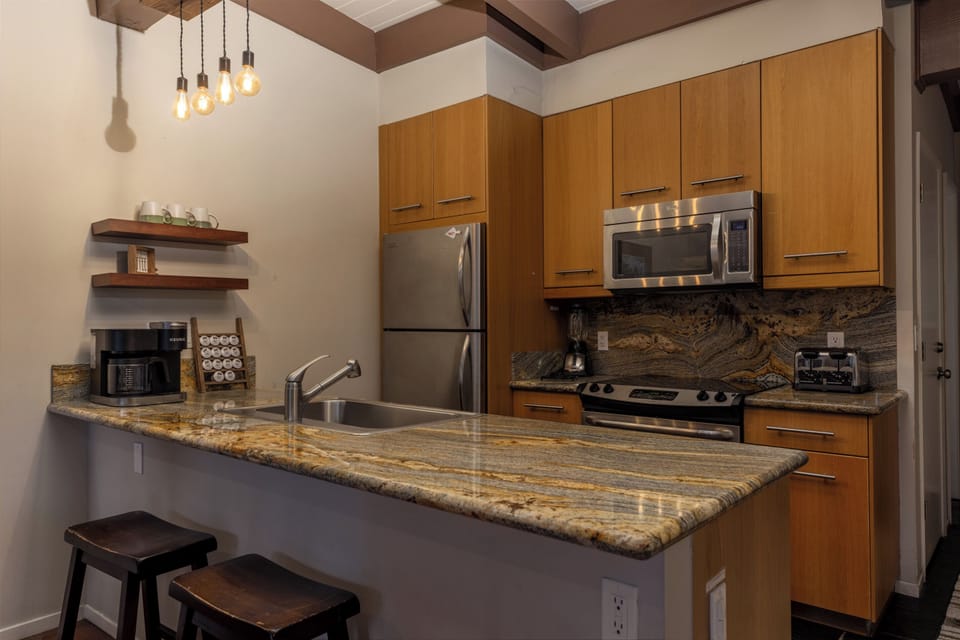 Open floor plan has you cooking while being part of the goings on