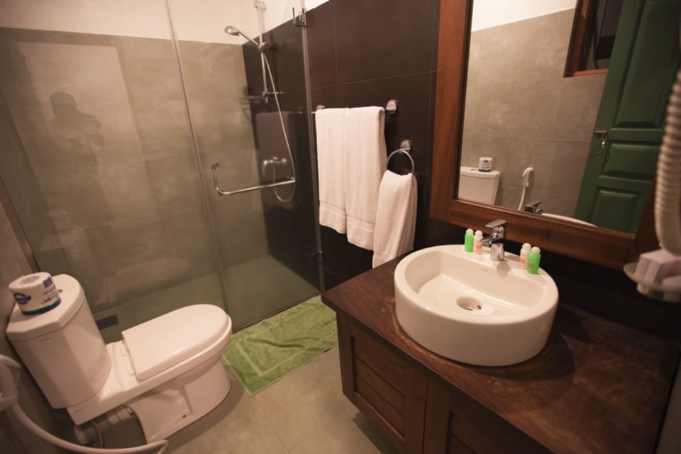 Deluxe Room | Bathroom | Shower, rainfall showerhead, free toiletries, hair dryer