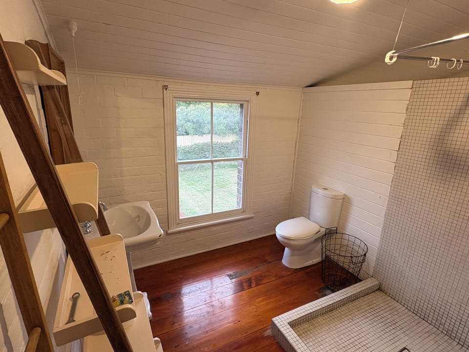 Charming heritage bathroom with large shower  
