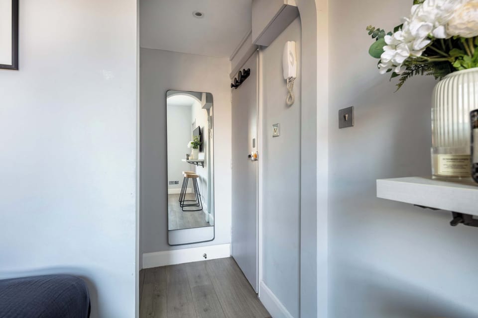 The hallway and entrance area