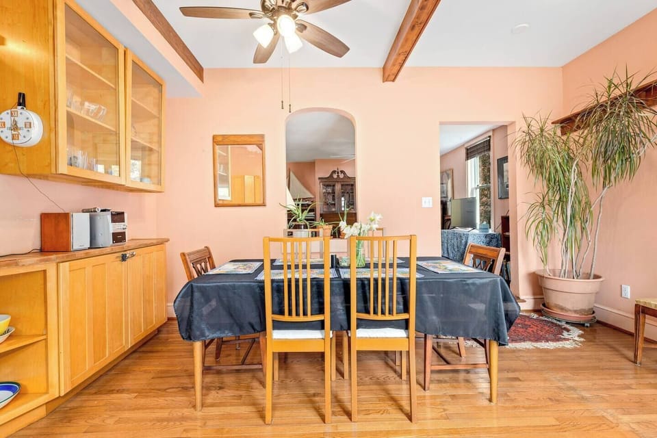 Share meals or make memories in this intimate dining space that flows seamlessly into the kitchen and lounge areas.