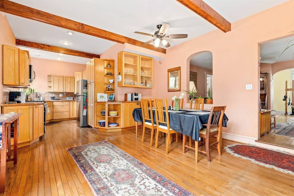 Share meals or make memories in this intimate dining space that flows seamlessly into the kitchen and lounge areas.