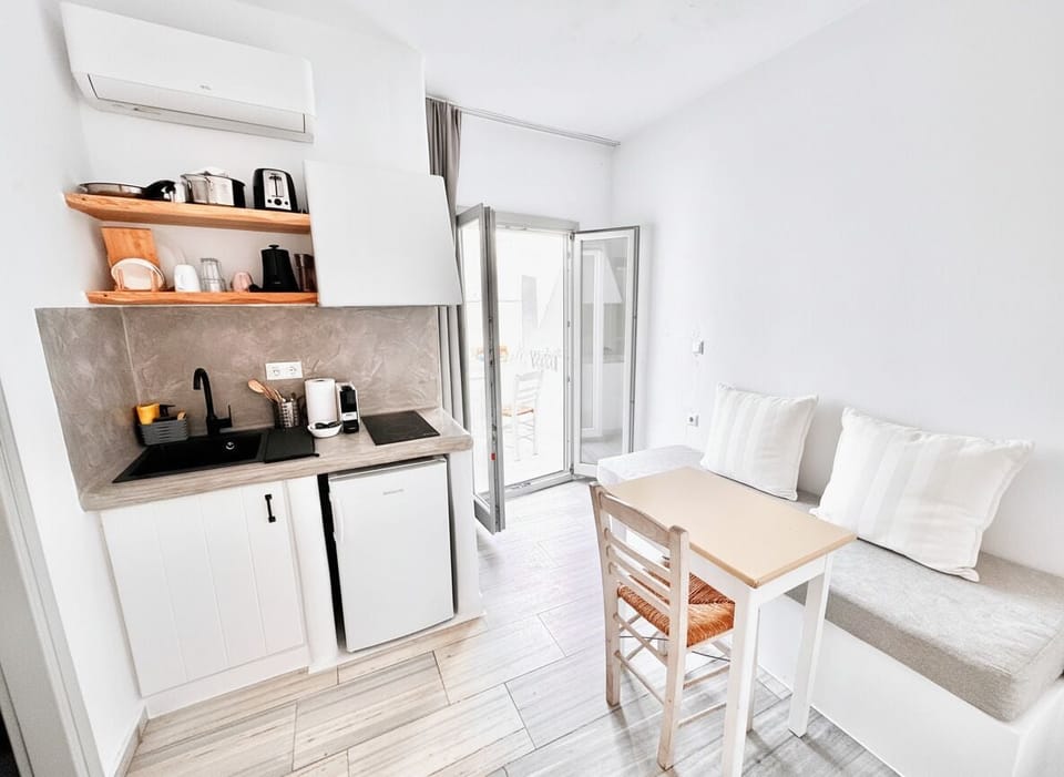 Double Room, 1 Queen Bed with Sofa bed, Balcony, City View | Private kitchenette | Full-size fridge, espresso maker, electric kettle, toaster