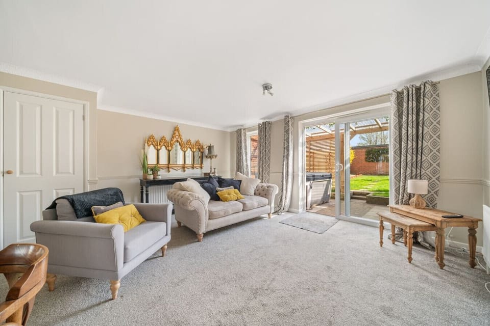 Lounge opens onto garden patio