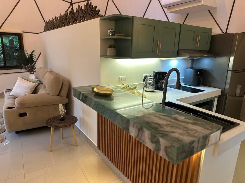 Luxury Cottage, Garden View, Mountainside | Private kitchen | Full-size fridge, microwave, stovetop, coffee/tea maker