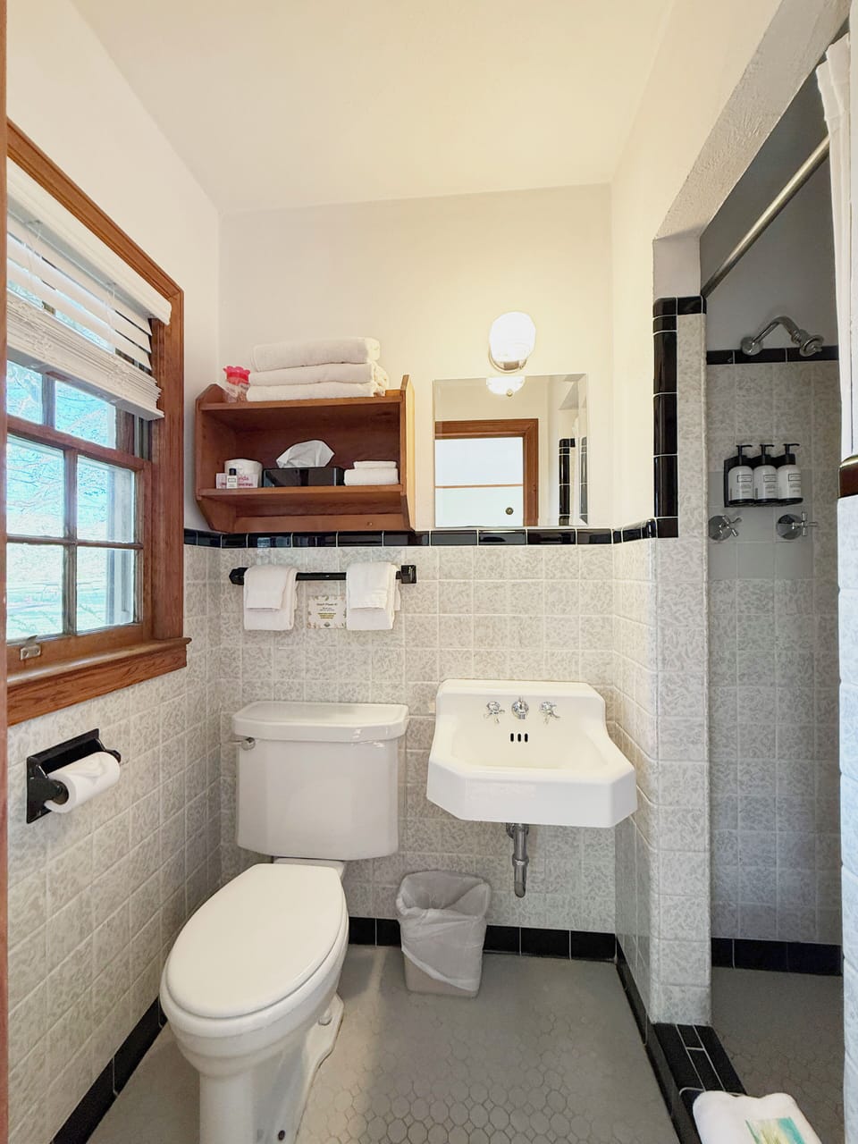 Classic Room, 1 King Bed, Mountain View | Bathroom | Combined shower/tub, towels, soap, shampoo