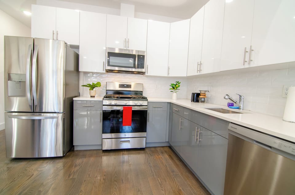 Spacious kitchen with ample counter space