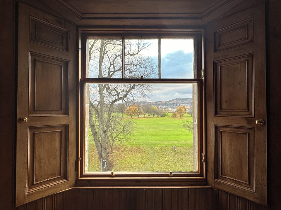 Stunning views over the South Inch parkland in central Perth.