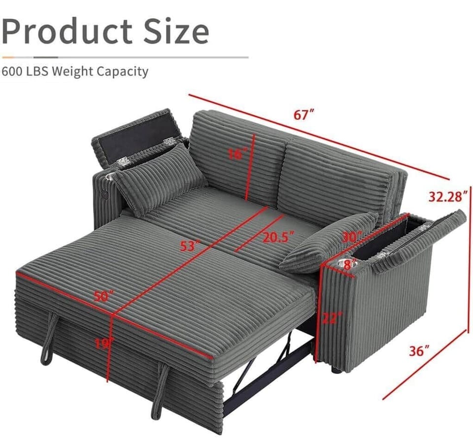 Couch dimension.