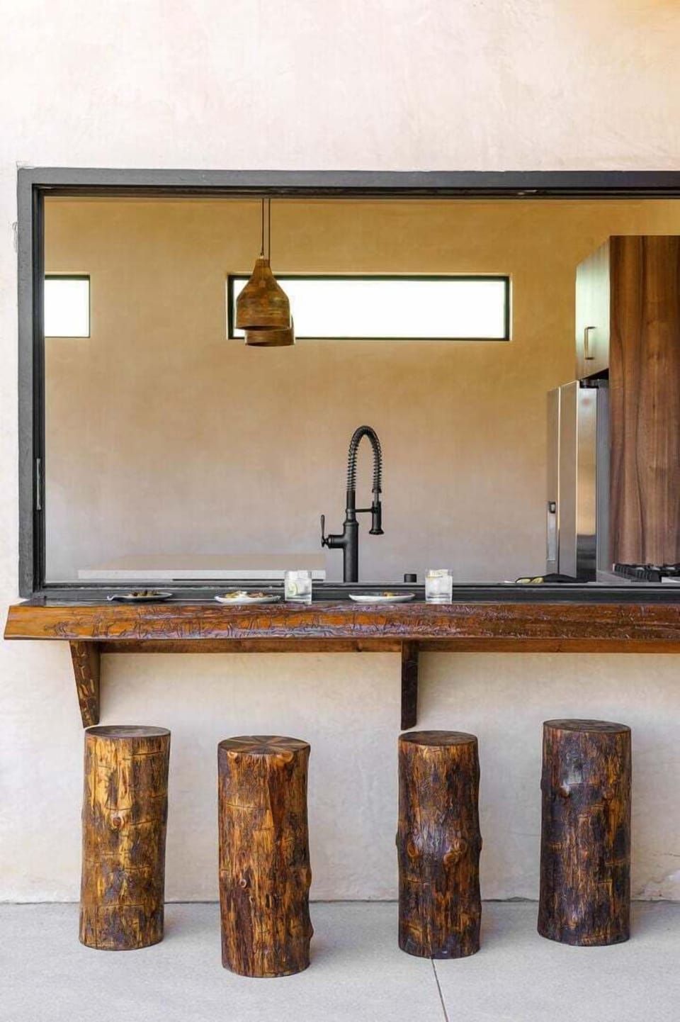 Bar seating.
