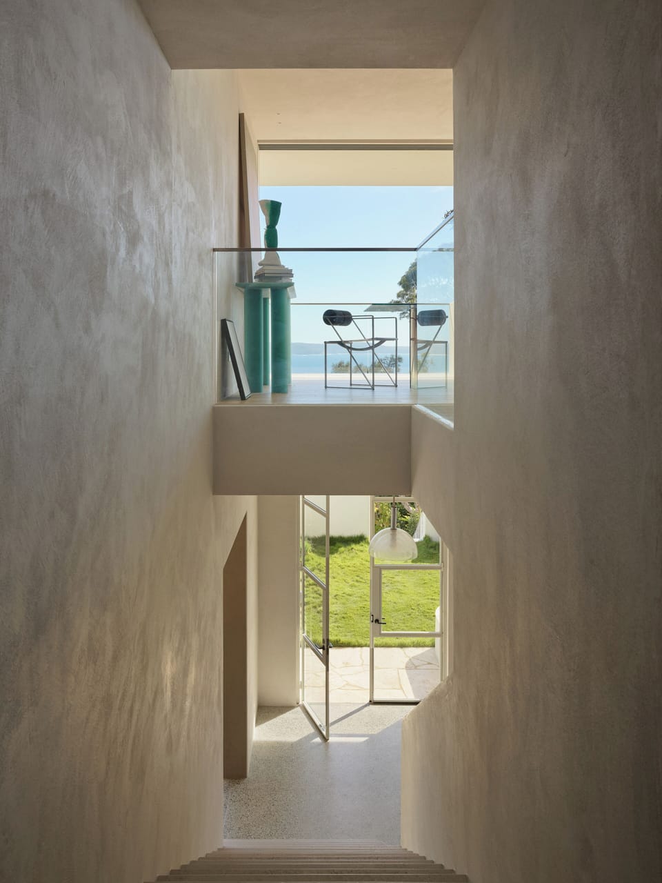 sun-drenched entry foyer.