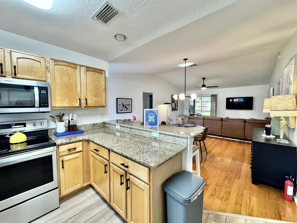 Open Concept: Kitchen, Dining and Living Room