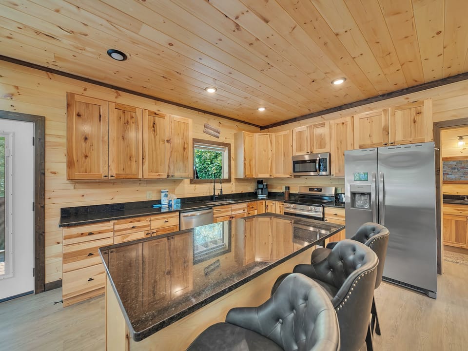 Comfy seating even in the kitchen